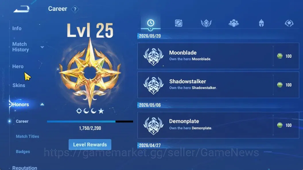 Honor of Kings Accounts Hero42 Skin33| Legend Skin Selection Chest|KIC(Lun image 15