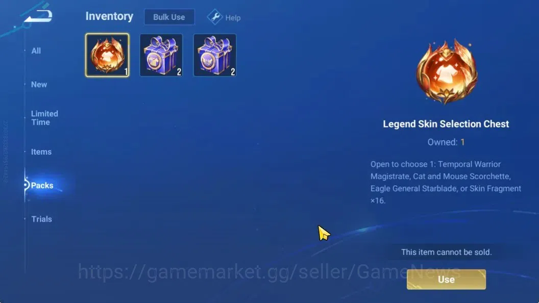 Honor of Kings Accounts Hero42 Skin33| Legend Skin Selection Chest|KIC(Lun image 19