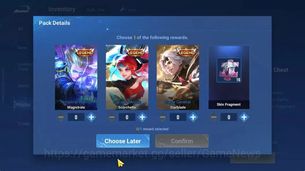 Honor of Kings Accounts Hero42 Skin33| Legend Skin Selection Chest|KIC(Lun image 20