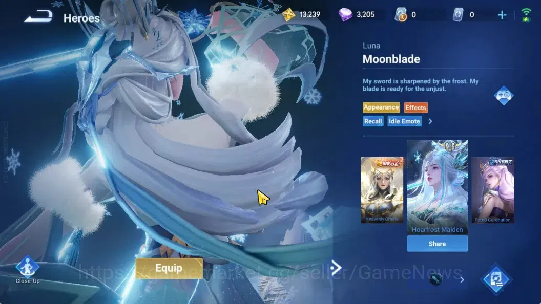 Honor of Kings Accounts Hero42 Skin33| Legend Skin Selection Chest|KIC(Lun image 7