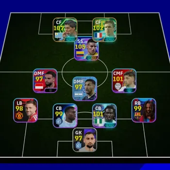 eFootball Accounts Legends & Iconic Players Mobile|PW 3108|Epic Luis Suárez, Massaro, Cantona, Shevchenko|Showtime James