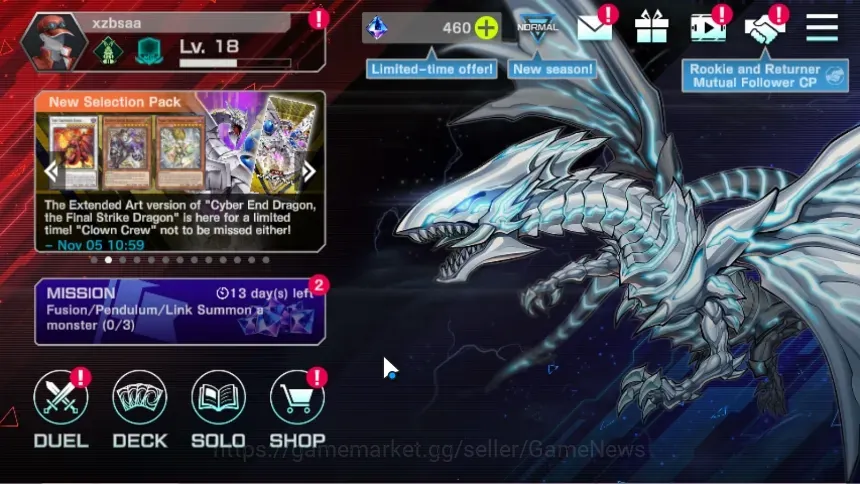 Yu-Gi-Oh! Master Duel Accounts Mid-Level Android|Lv 18|20 Decks|Dracotail,Yummys,Sky Striker,Maliss,VSK9,Kewl 1