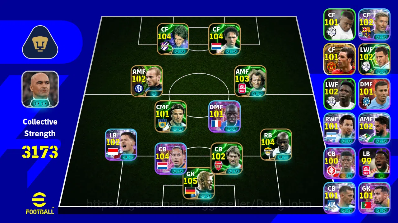eFootball Accounts login 5 | power 3173 | uli hoenes epic db thuram e image 1