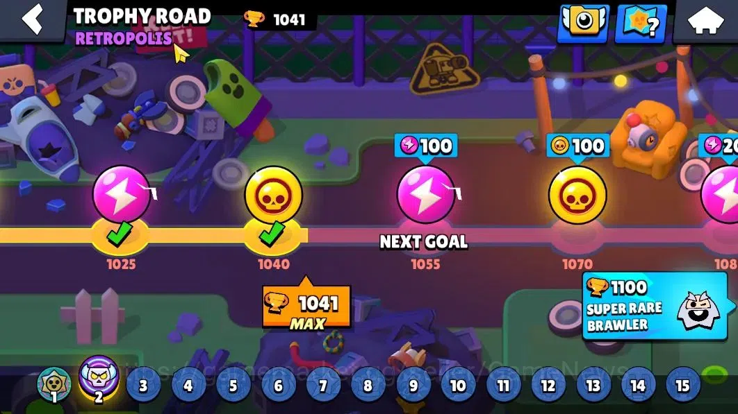 Brawl Stars Accounts 1041 Trophy|12 Brawlers 1 Max Lvl [Shelly]|4 Skins|1 Legend Skin [Void Ember]|11K Coins 3K PP|CN 11