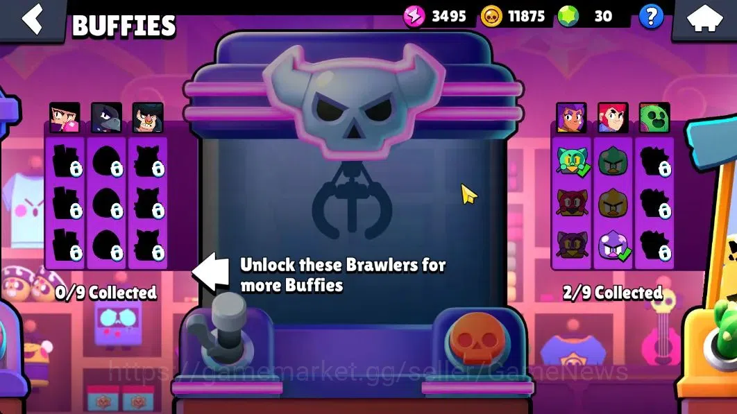 Brawl Stars Accounts 1041 Trophy|12 Brawlers 1 Max Lvl [Shelly]|4 Skins|1 Legend Skin [Void Ember]|11K Coins 3K PP|CN 13