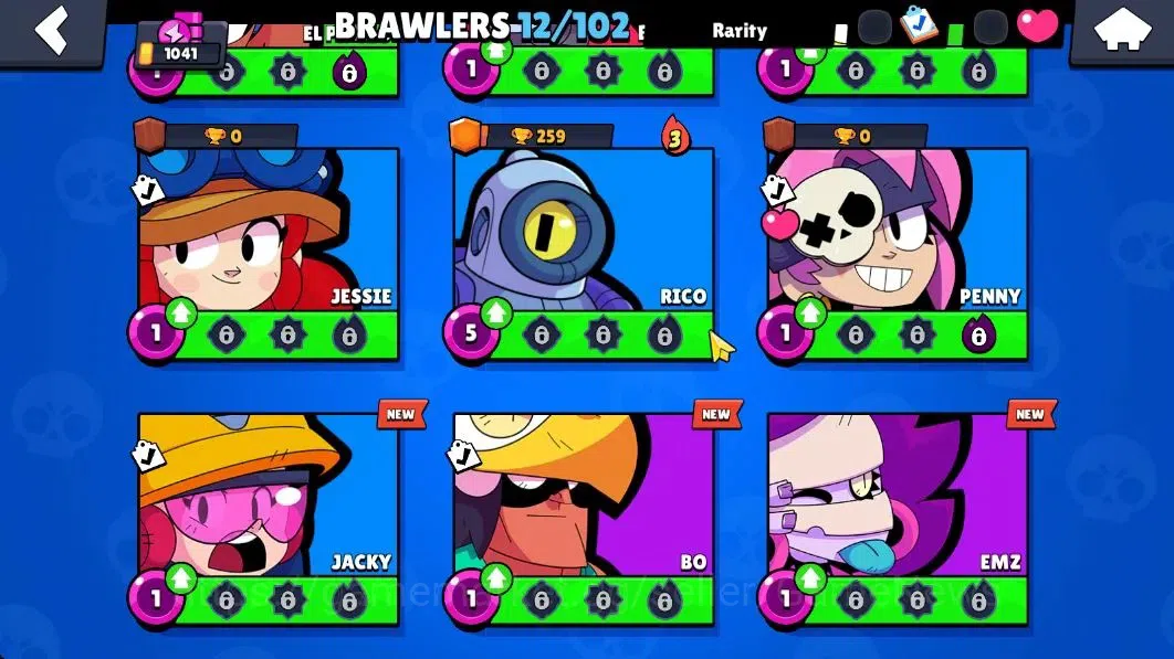 Brawl Stars Accounts 1041 Trophy|12 Brawlers 1 Max Lvl [Shelly]|4 Skins|1 Legend Skin [Void Ember]|11K Coins 3K PP|CN 6