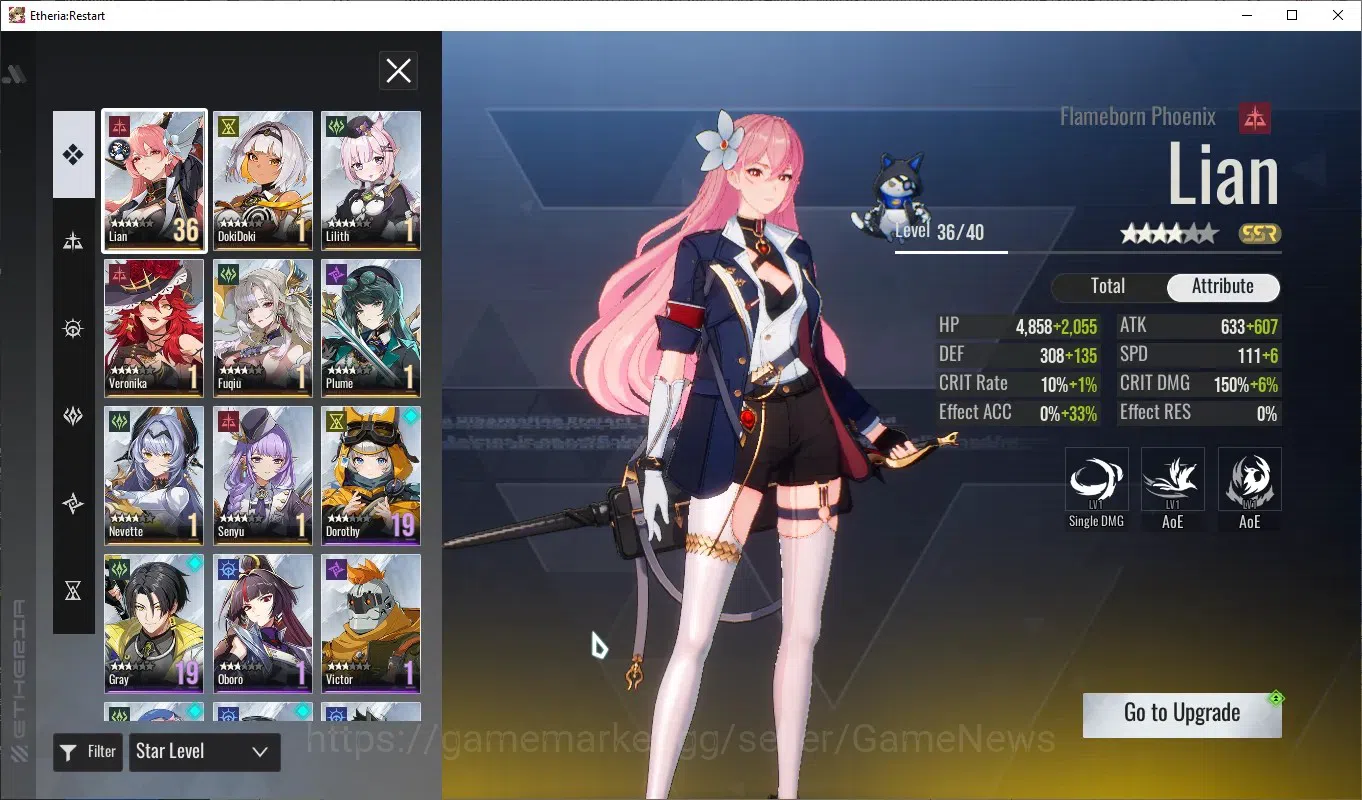 Etheria: Restart Accounts Global-S25|Lv5|Starter|8 SSR[Lian,DokiDoki,Lilith, image 3