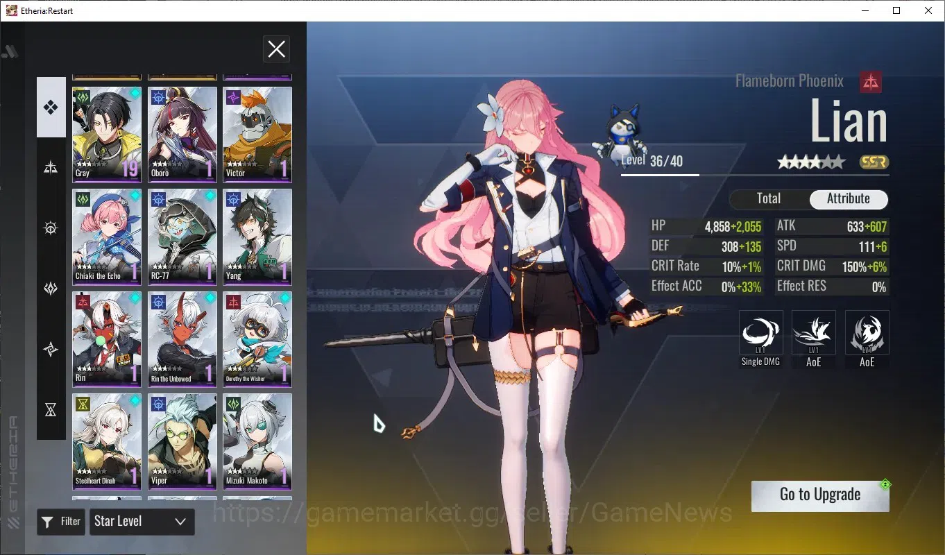 Etheria: Restart Accounts Global-S25|Lv5|Starter|8 SSR[Lian,DokiDoki,Lilith, image 4