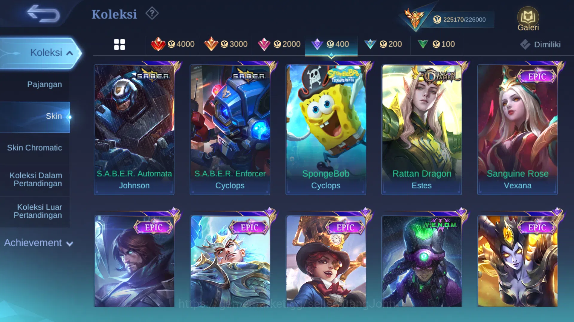 Mobile Legends: Bang Bang Accounts Hero 131 | skin 500 | legend lunox | legend valir  image 12