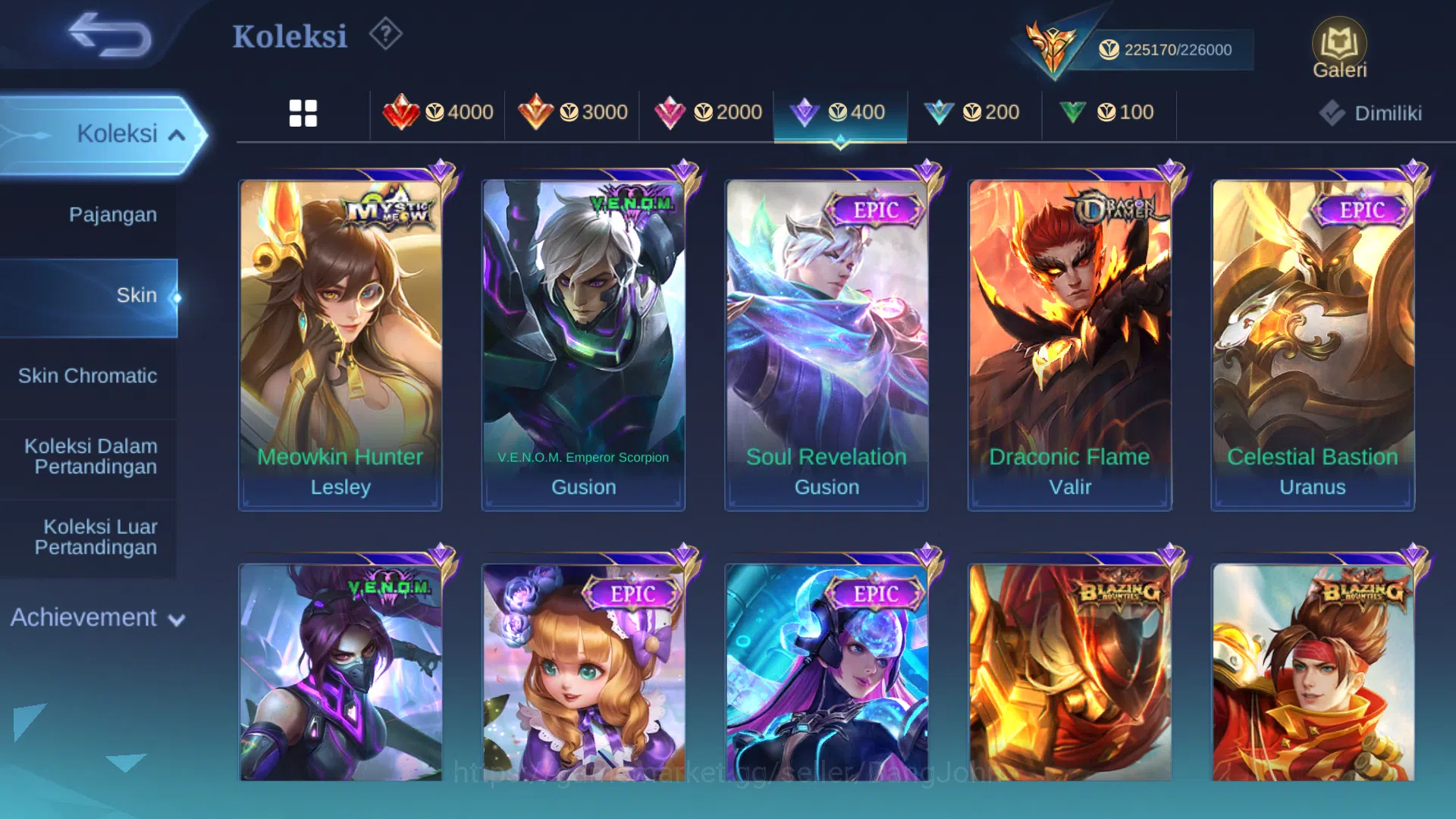 Mobile Legends: Bang Bang Accounts Hero 131 | skin 500 | legend lunox | legend valir  image 14