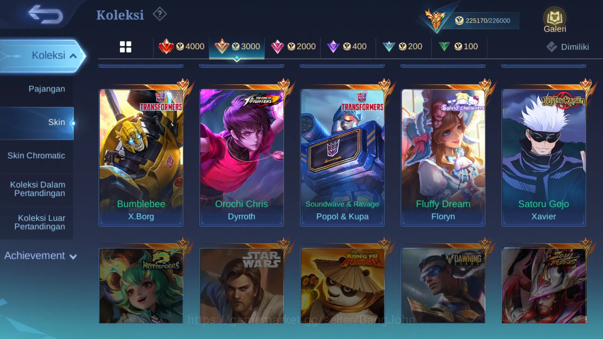 Mobile Legends: Bang Bang Accounts Hero 131 | skin 500 | legend lunox | legend valir  image 6