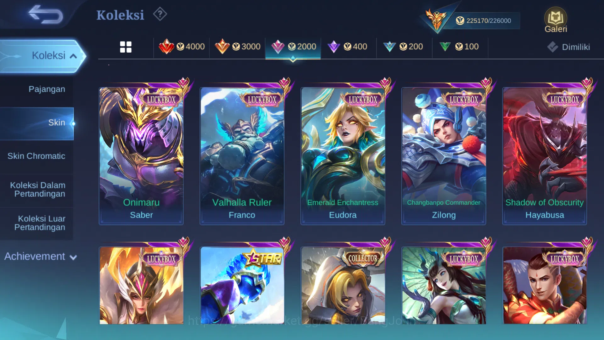 Mobile Legends: Bang Bang Accounts Hero 131 | skin 500 | legend lunox | legend valir  image 7