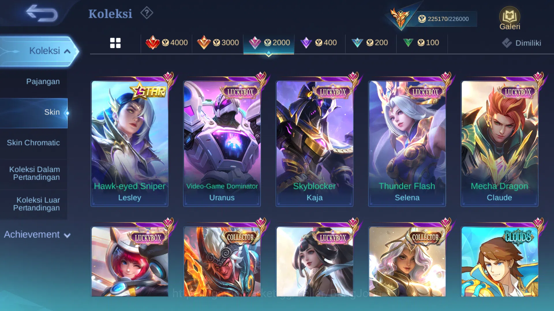 Mobile Legends: Bang Bang Accounts Hero 131 | skin 500 | legend lunox | legend valir  image 9