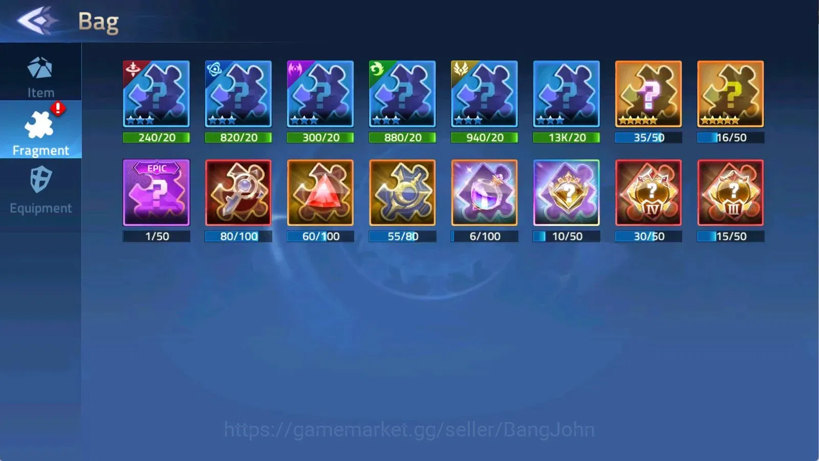 Mobile Legends: Adventure Accounts 70380| L273 VIP10 314M POWER CAMP 65-4 8 UR Achlys Alice Eos Silvanna 3 Epic Skins 18