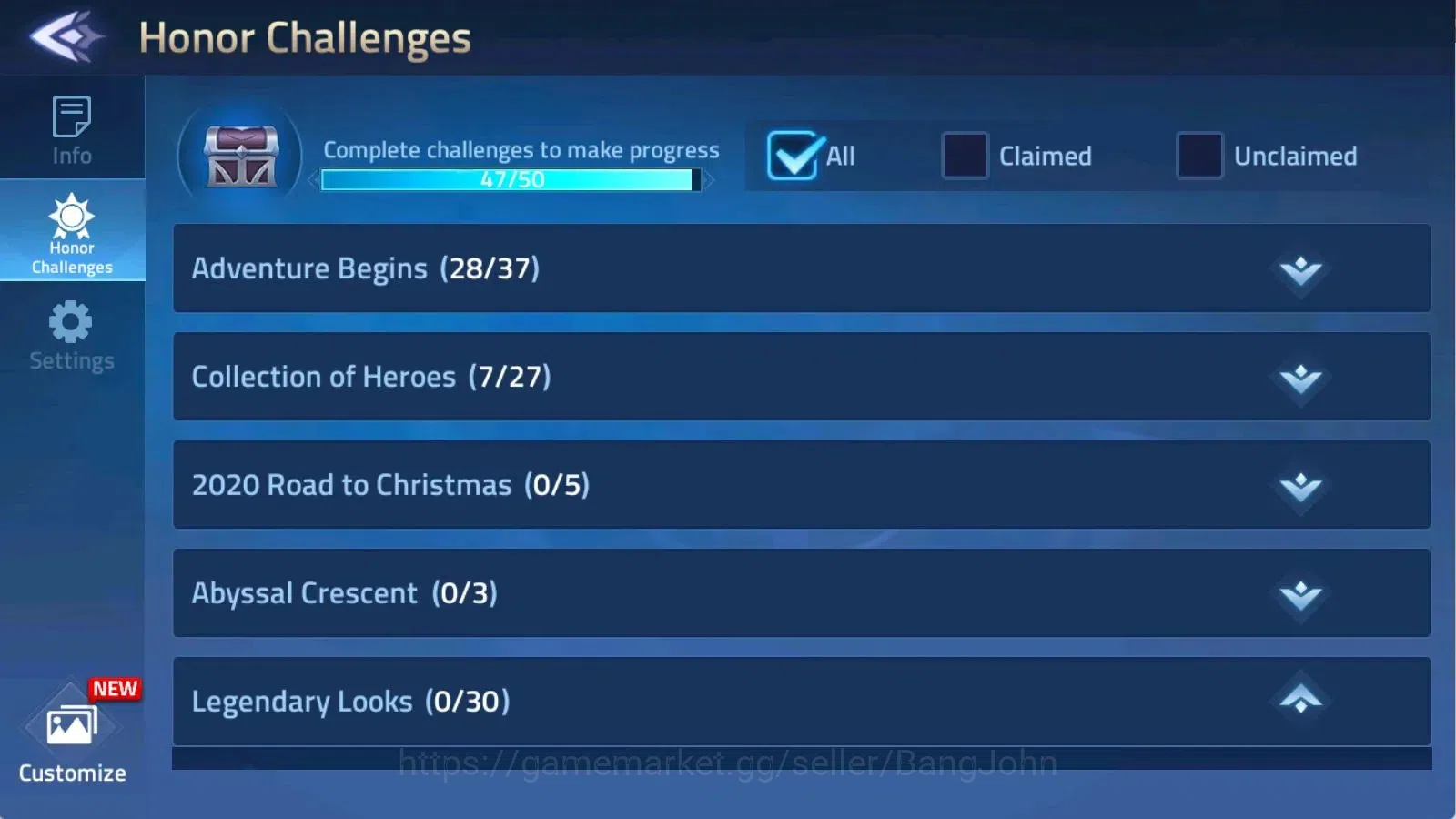 Mobile Legends: Adventure Accounts 70380| L273 VIP10 314M POWER CAMP 65-4 8 UR Achlys Alice Eos Silvanna 3 Epic Skins 2
