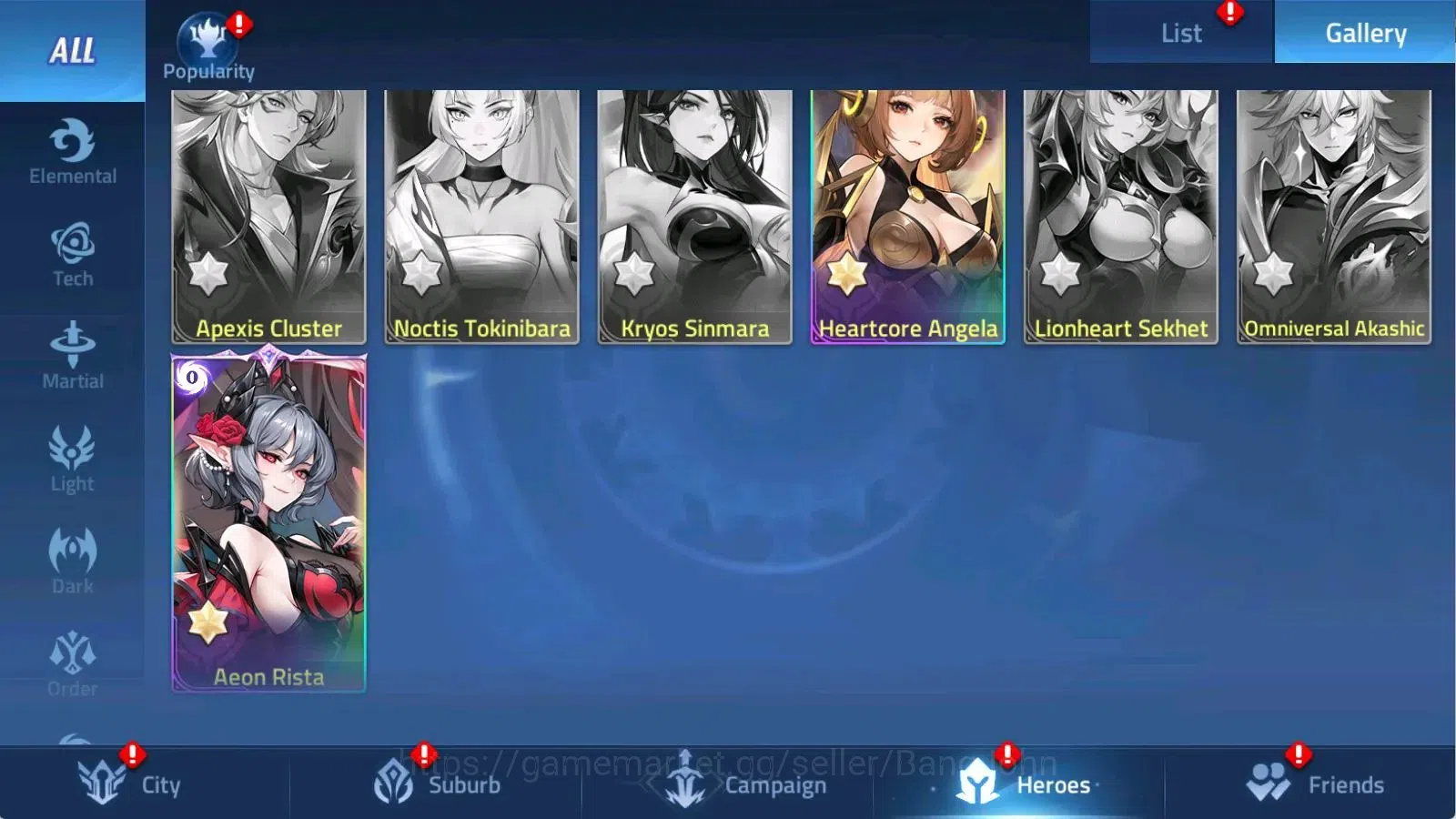 Mobile Legends: Adventure Accounts 70380| L273 VIP10 314M POWER CAMP 65-4 8 UR Achlys Alice Eos Silvanna 3 Epic Skins 8