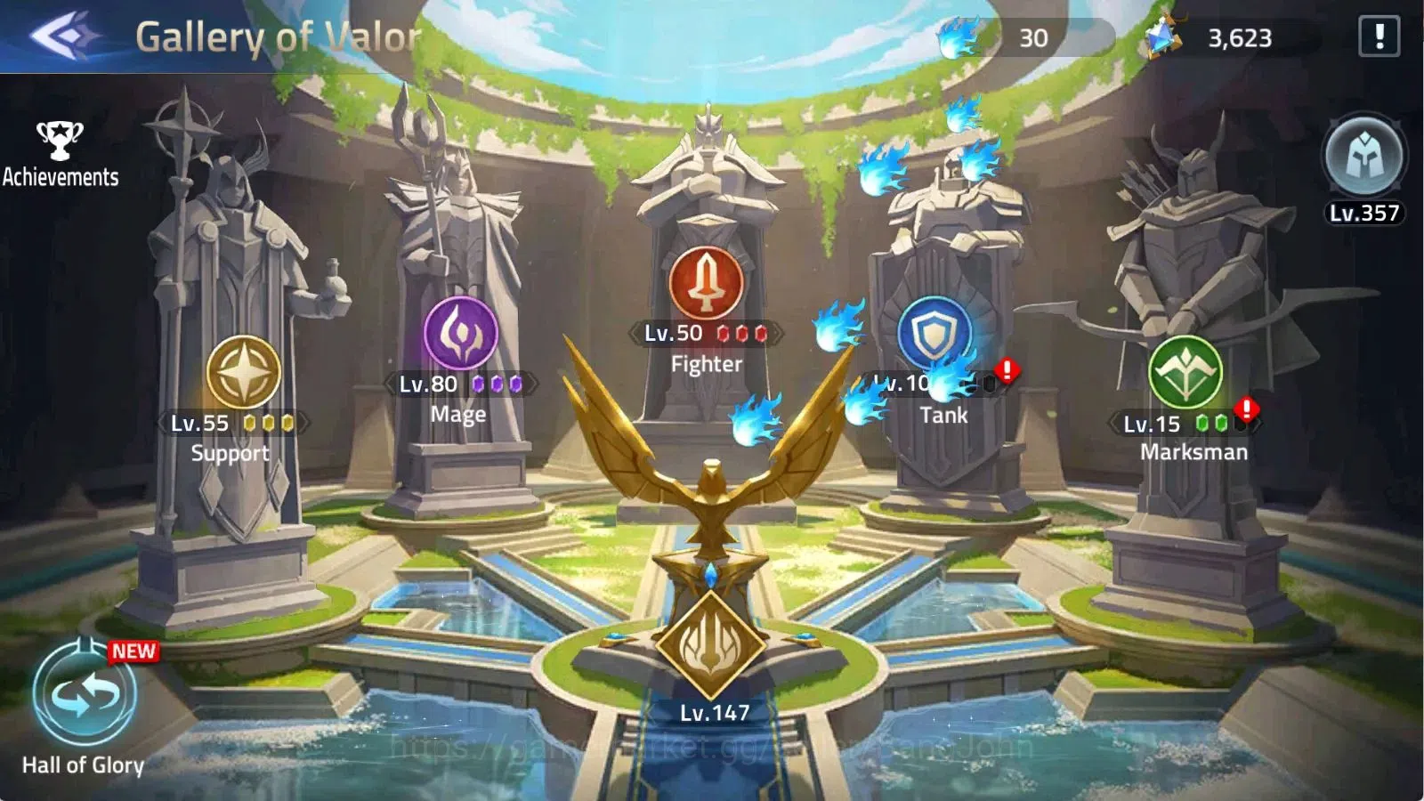 Mobile Legends: Adventure Accounts 70380| L273 VIP10 314M POWER CAMP 65-4 8 UR Achlys Alice Eos Silvanna 3 Epic Skins 9