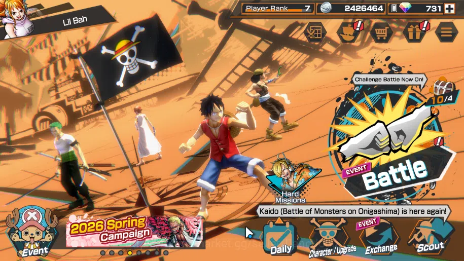 One Piece Bounty Rush Accounts Others GLOBAL|EX 3| onigha kaido, St ethanbaron, St jaysaturn check SS OPBR186B 2