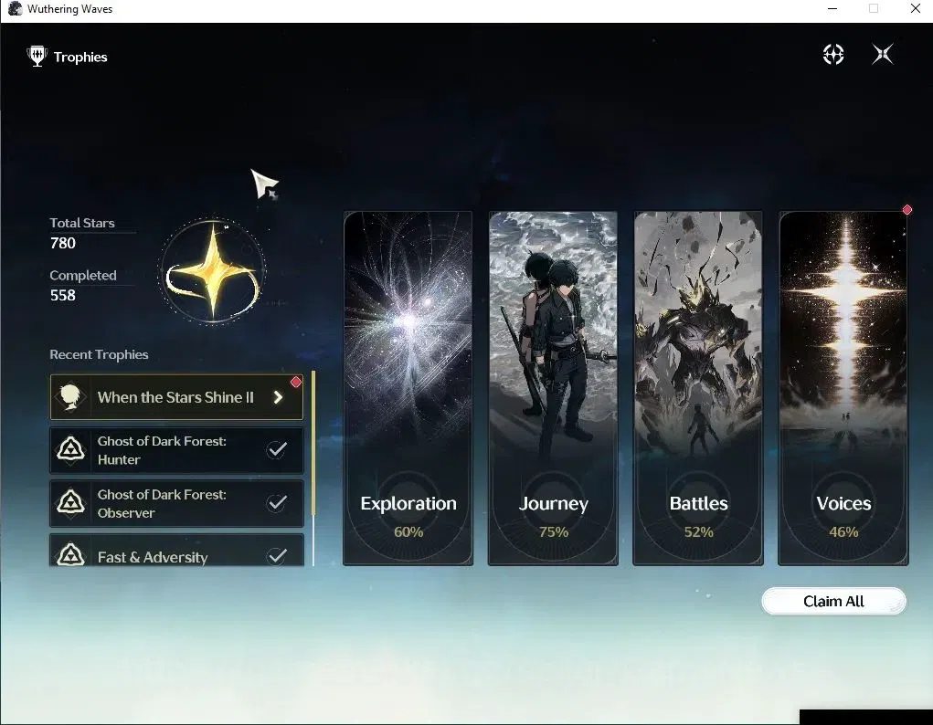 Wuthering Waves Accounts NA | UL 47 | 9,6K Astrite+124 Lustrous Tide |1 Lim image 12