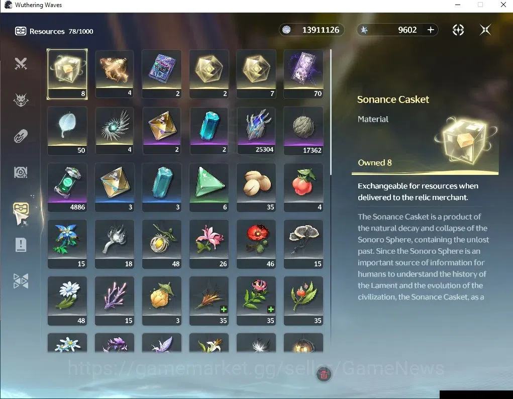 Wuthering Waves Accounts NA | UL 47 | 9,6K Astrite+124 Lustrous Tide |1 Lim image 9