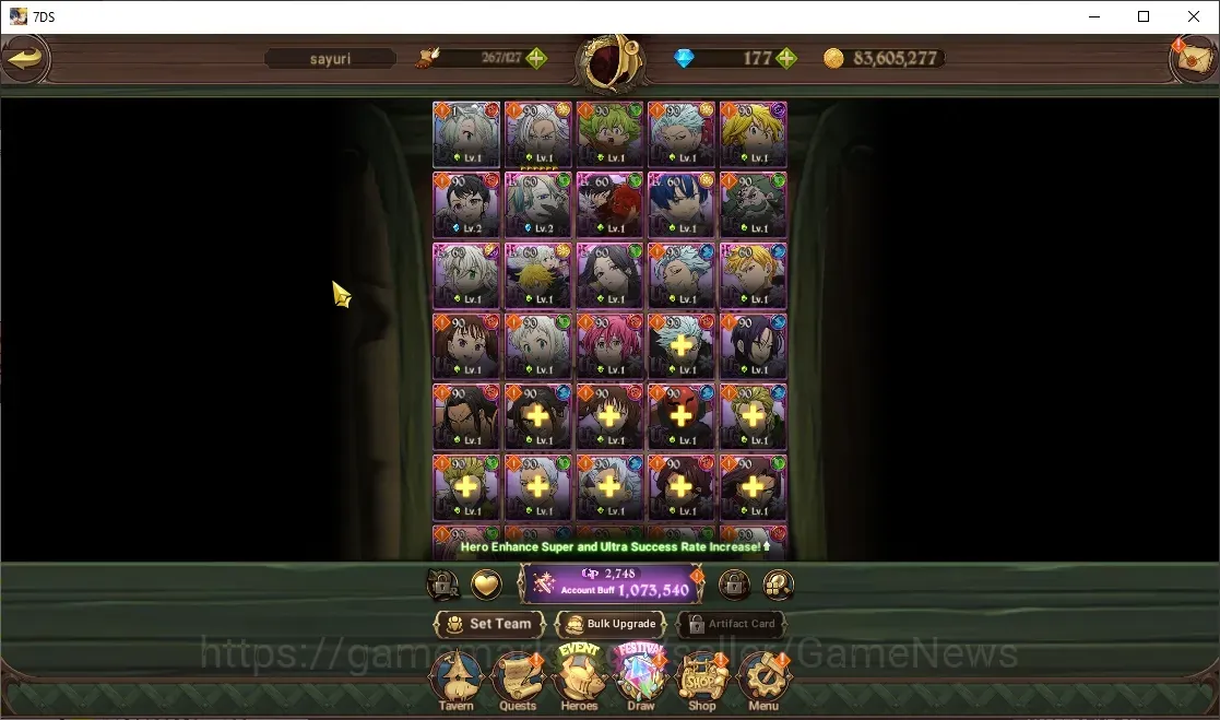 The Seven Deadly Sins: Grand Cross Accounts Others GLOBAL|1M CC|177 DM|1 LR,7 UR|P Eli,Meresca,N 1