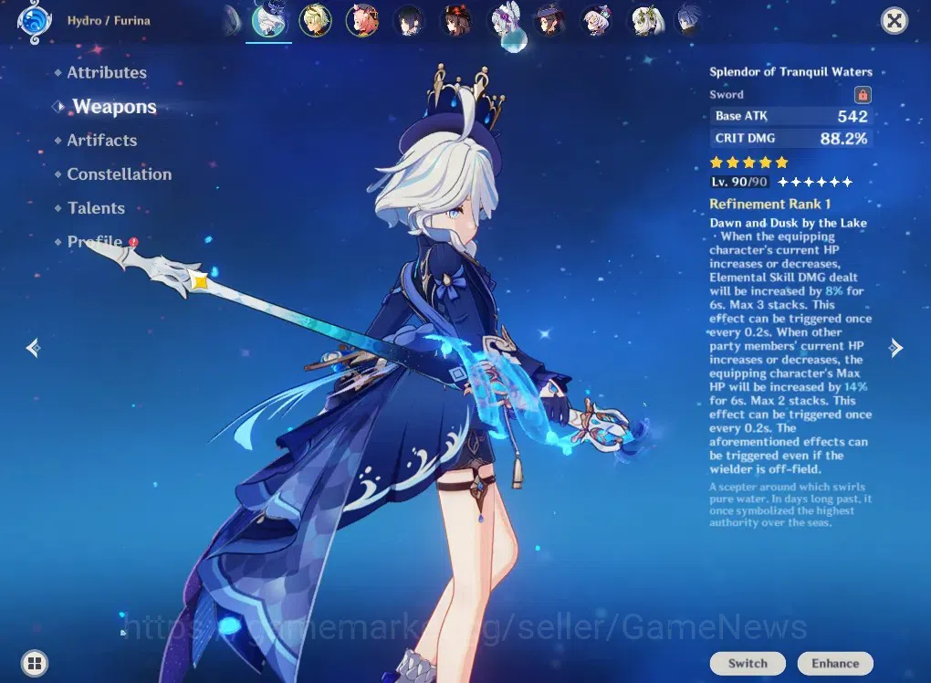 Genshin Impact Accounts ASIA|AR 56|8 Limited +5(*5Weapon)|Nefer,Lauma,Flin image 6