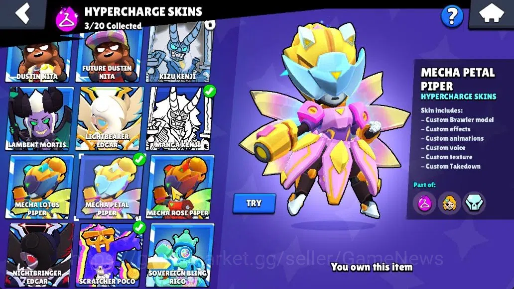 Brawl Stars Accounts 30K Trophy|86 Brawlers 22 Max Lvl|5 Full Buffies|2 UL|18 Prestige|242 Skin|3 hypch 5 Legend 11 Myth 66 19