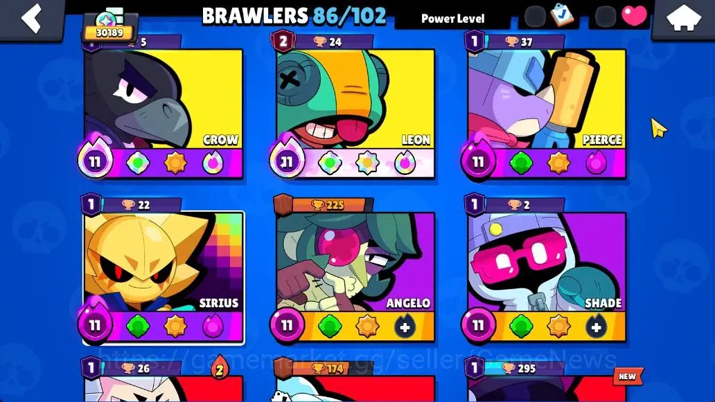 Brawl Stars Accounts 30K Trophy|86 Brawlers 22 Max Lvl|5 Full Buffies|2 UL|18 Prestige|242 Skin|3 hypch 5 Legend 11 Myth 66 7
