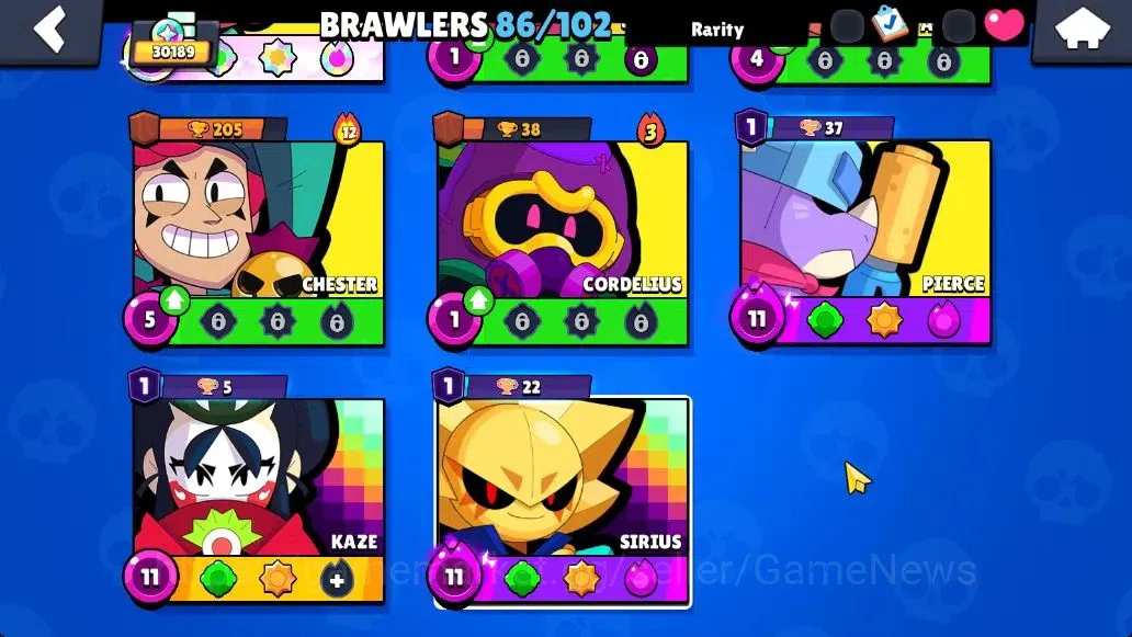 Brawl Stars Accounts 30K Trophy|86 Brawlers 22 Max Lvl|5 Full Buffies|2 UL|18 Prestige|242 Skin|3 hypch 5 Legend 11 Myth 66 9