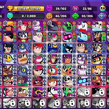 Brawl Stars Accounts 30K Trophy|86 Brawlers 22 Max Lvl|5 Full Buffies|2 image 1