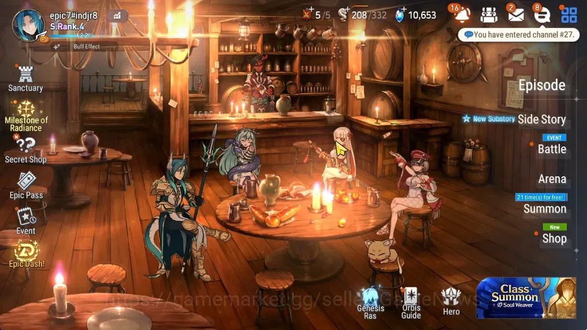 Epic Seven Accounts High-End GLOBAL UnVerif|New Era|15 ML(LOT Scales,NM Luna,Belian,Etc)+Aube,Abyss Fumyr,Etc|Auto W 1