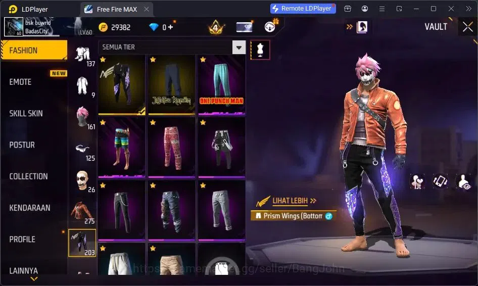 Free Fire Accounts Indonesia | Vault 273 | SG Lumut| EVO-MP40 PREDATO image 16