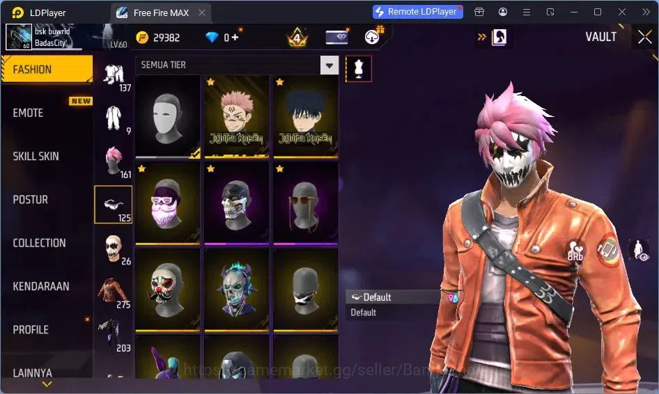 Free Fire Accounts Indonesia | Vault 273 | SG Lumut| EVO-MP40 PREDATO image 19