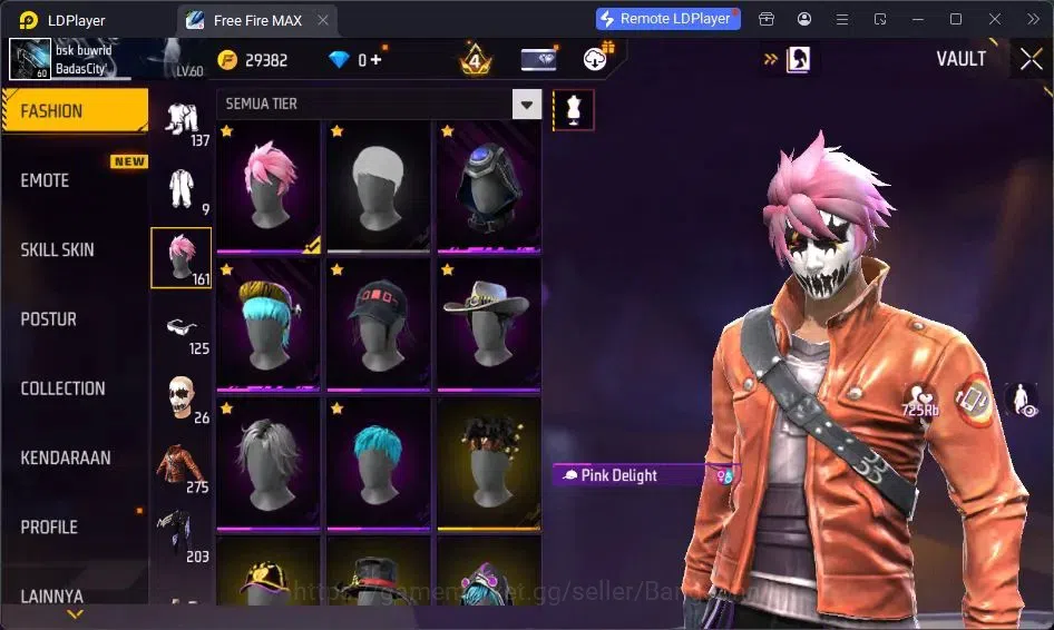 Free Fire Accounts Indonesia | Vault 273 | SG Lumut| EVO-MP40 PREDATO image 20