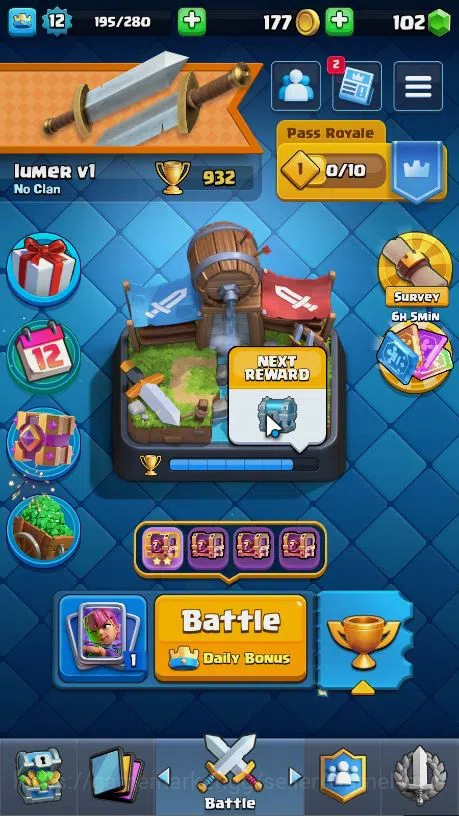 Clash Royale Accounts Lvl 12|Trophy 932|KTL 6|Best Starter Account|Card image 1