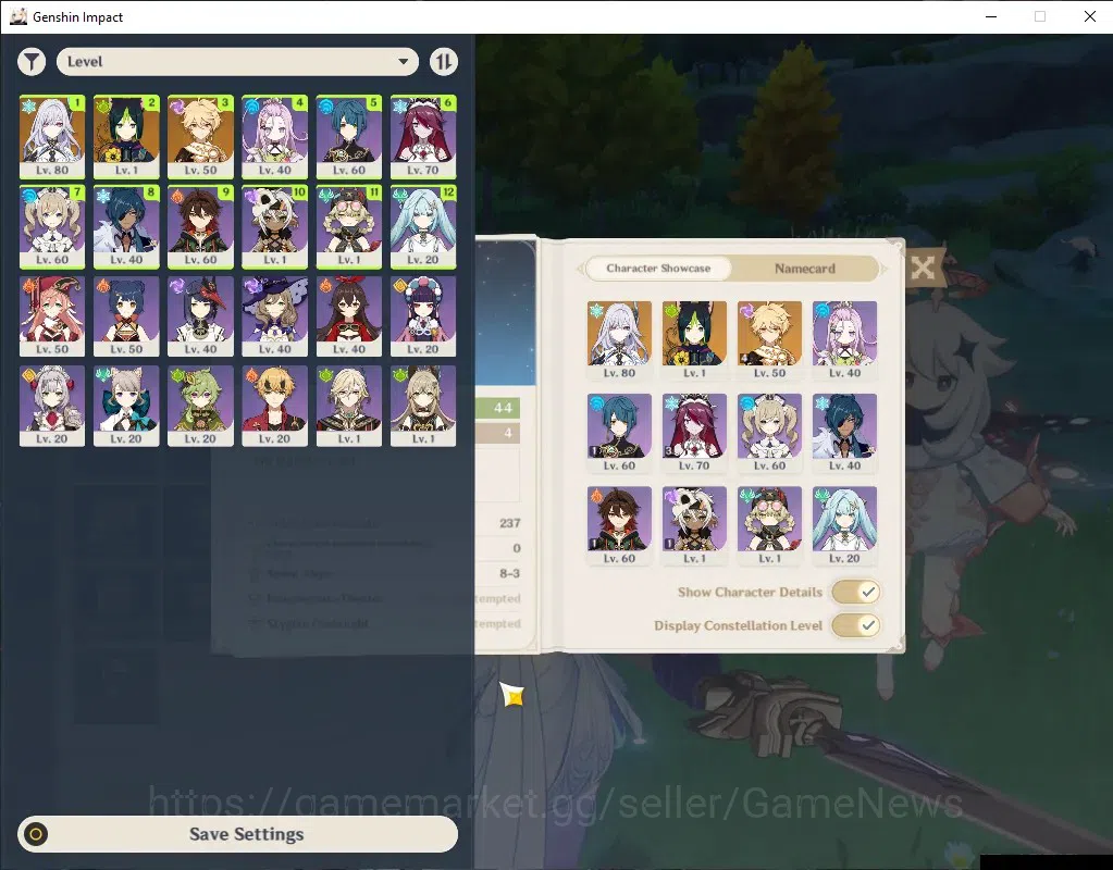 Genshin Impact Accounts Others ASIA|AR 44|1 Limited (Skirk) + 1 Standard (Tighnari)|All Unset|Reunion ON|Male MC|Take 1