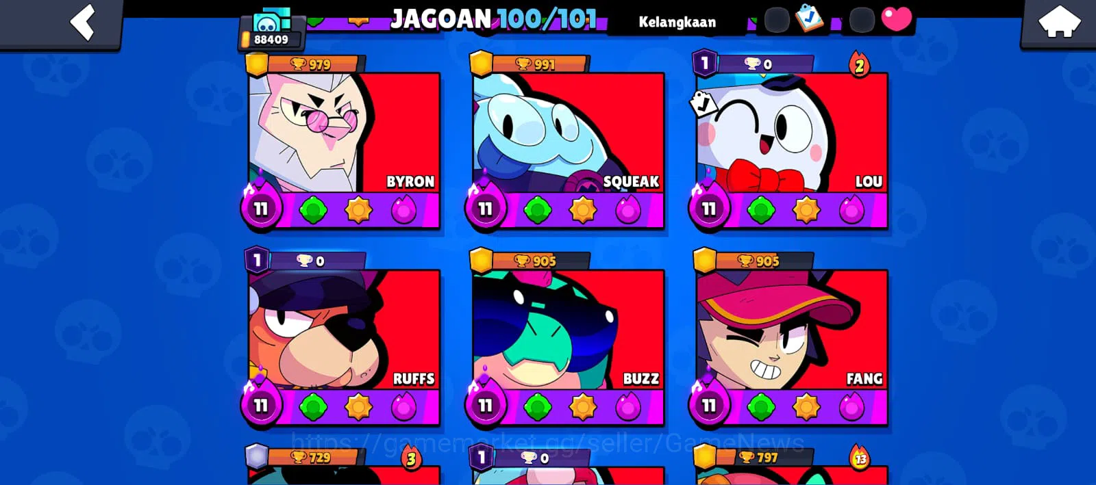 Brawl Stars Accounts 88409 Trophy|3k Bling|100 Brawler ALL Max | 8 Hype image 11