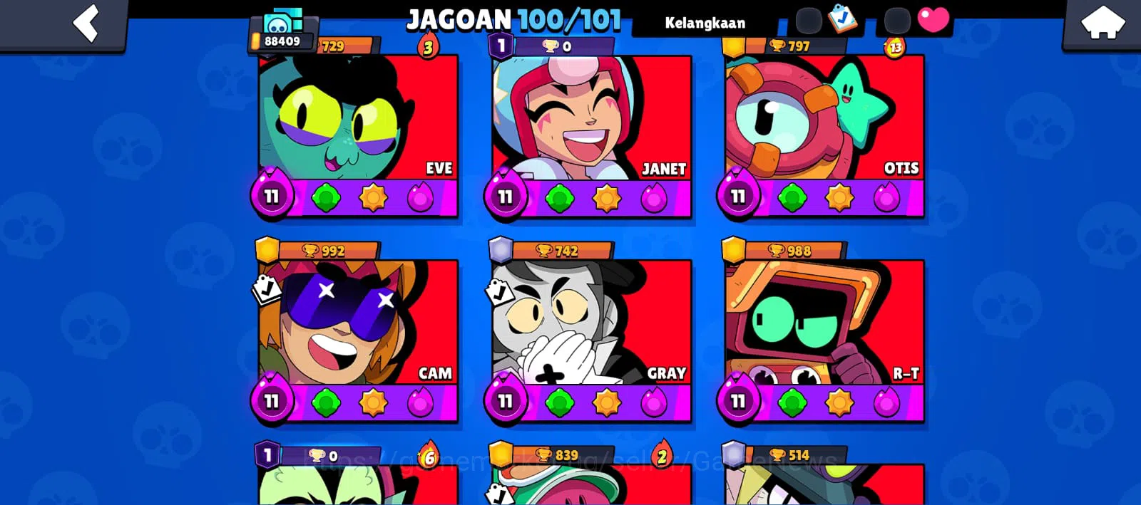 Brawl Stars Accounts 88409 Trophy|3k Bling|100 Brawler ALL Max | 8 Hype image 12