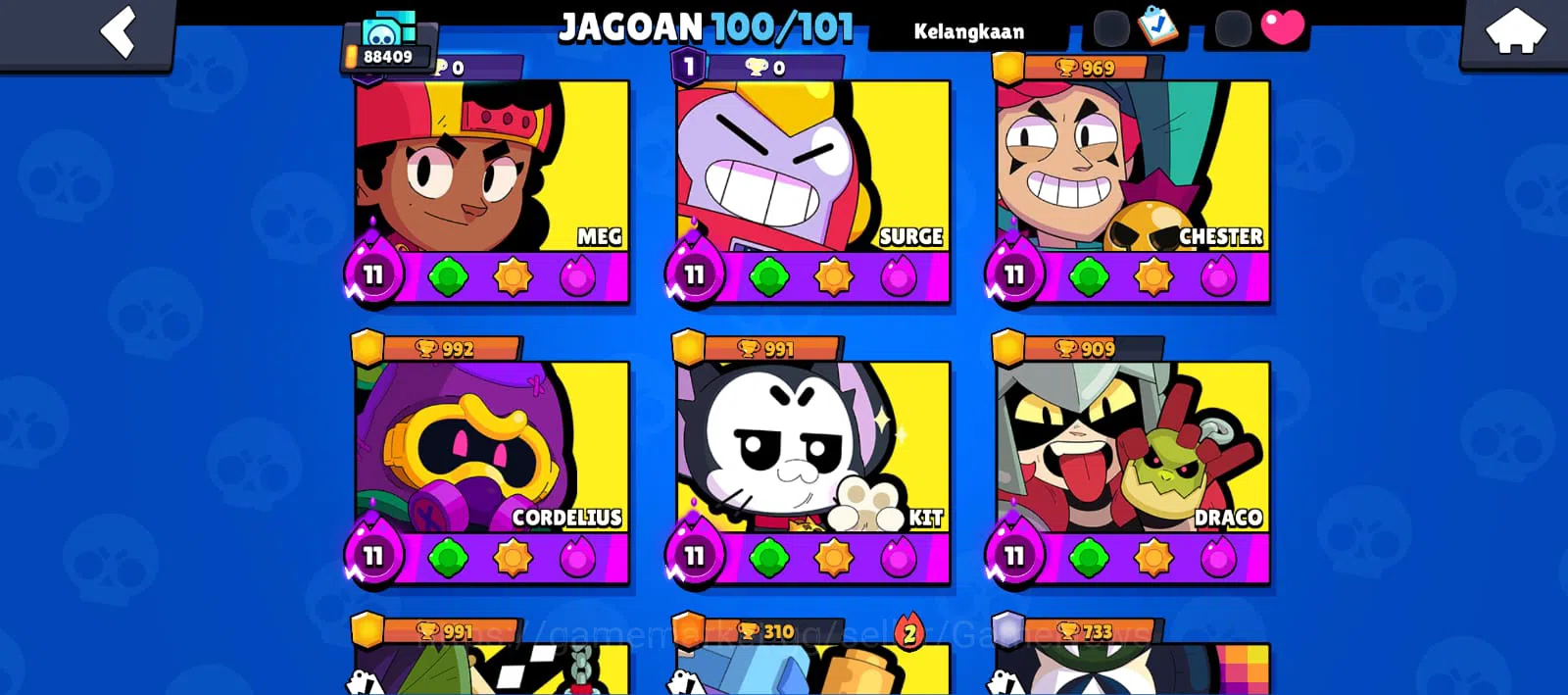 Brawl Stars Accounts 88409 Trophy|3k Bling|100 Brawler ALL Max | 8 Hype image 18