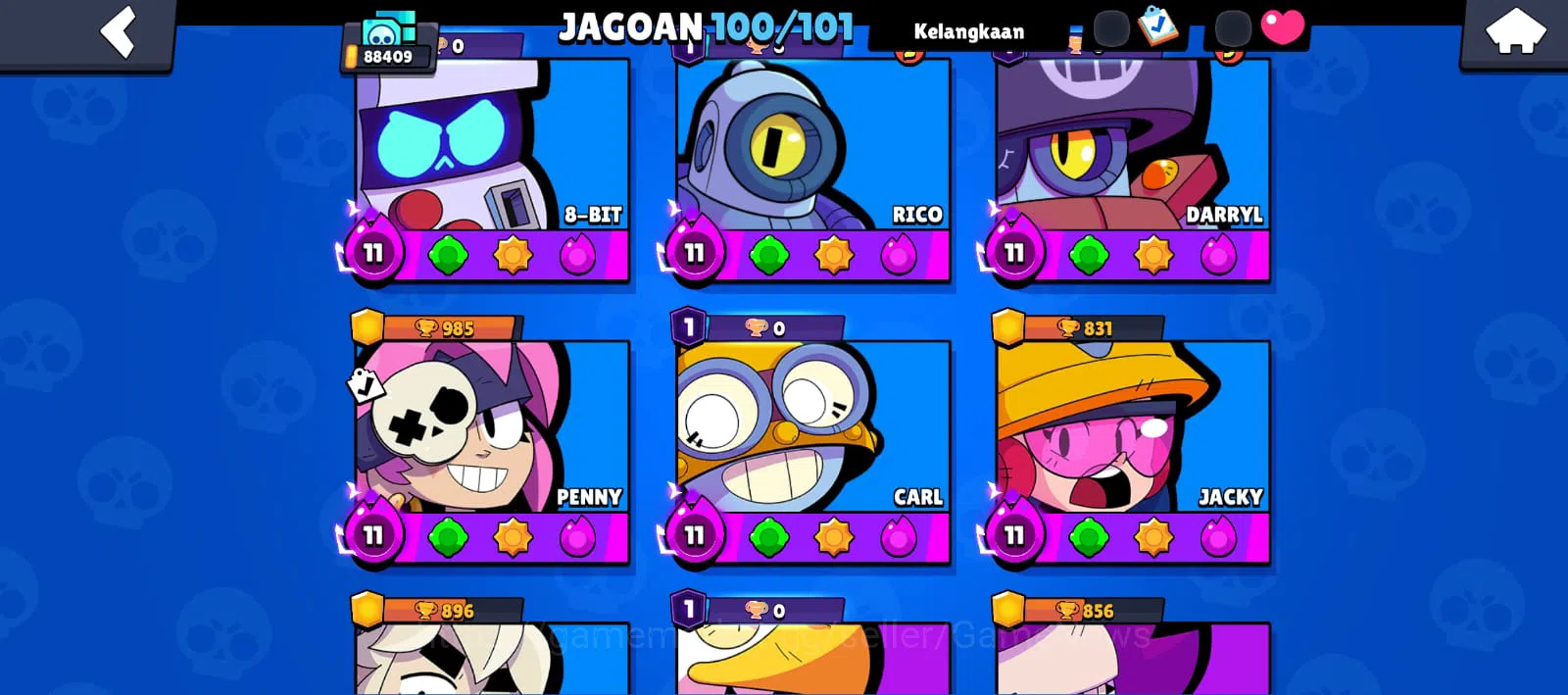 Brawl Stars Accounts 88409 Trophy|3k Bling|100 Brawler ALL Max | 8 Hype image 4