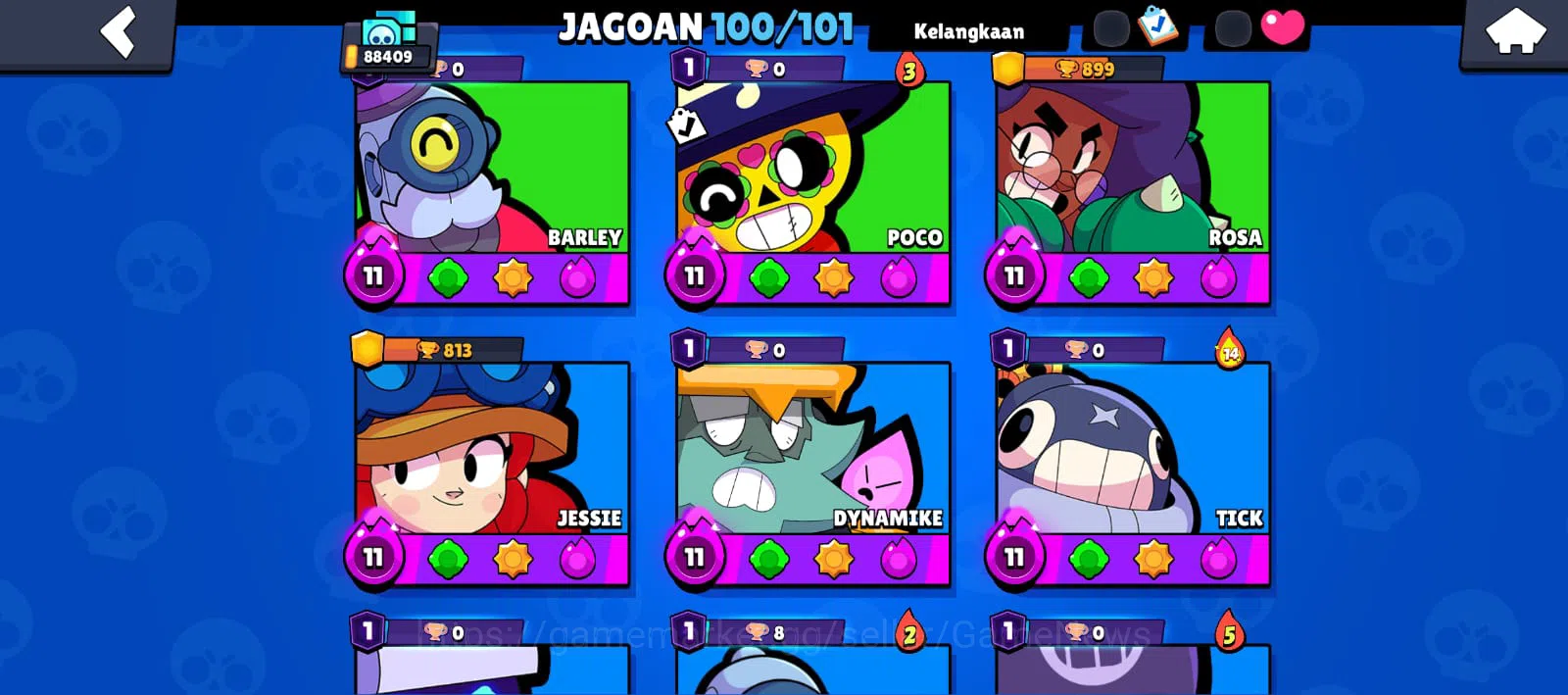 Brawl Stars Accounts 88409 Trophy|3k Bling|100 Brawler ALL Max | 8 Hype image 6