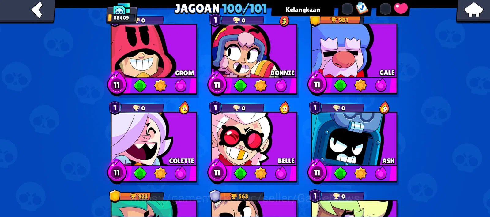 Brawl Stars Accounts 88409 Trophy|3k Bling|100 Brawler ALL Max | 8 Hype image 8