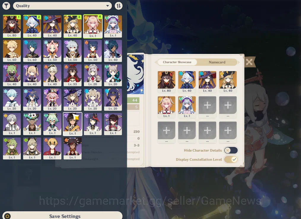 Genshin Impact Accounts ASIA|AR 44|4 Limited + 27(*4Character)|Linea,Furin image 13