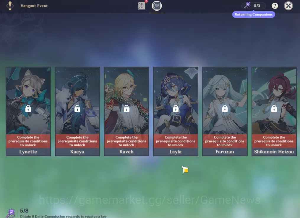 Genshin Impact Accounts ASIA|AR 44|4 Limited + 27(*4Character)|Linea,Furin image 3