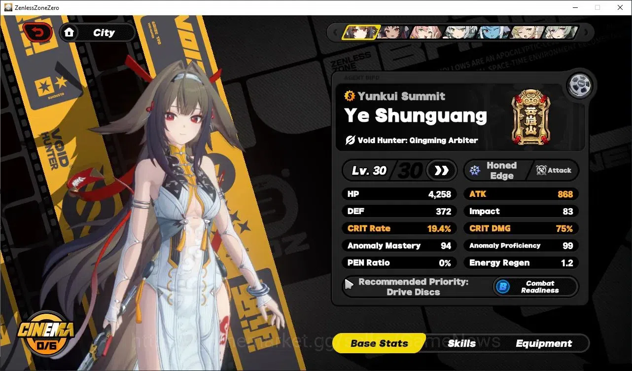 Zenless Zone Zero Accounts Starter ASIA|IK 30|S1 CH1|16 EMT|1 Limit(Ye ShunGuang+Sign)+1 STD Nekomata|MC Wise|Rate On|Take 7