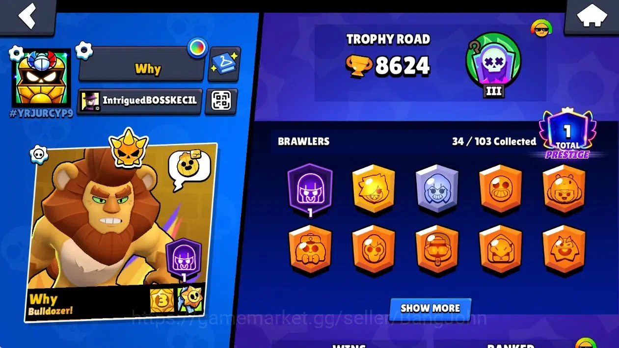 Brawl Stars Accounts Global|8624 Thropy|34 Brawlers-3 Max Lvl+Hyperchar image 2