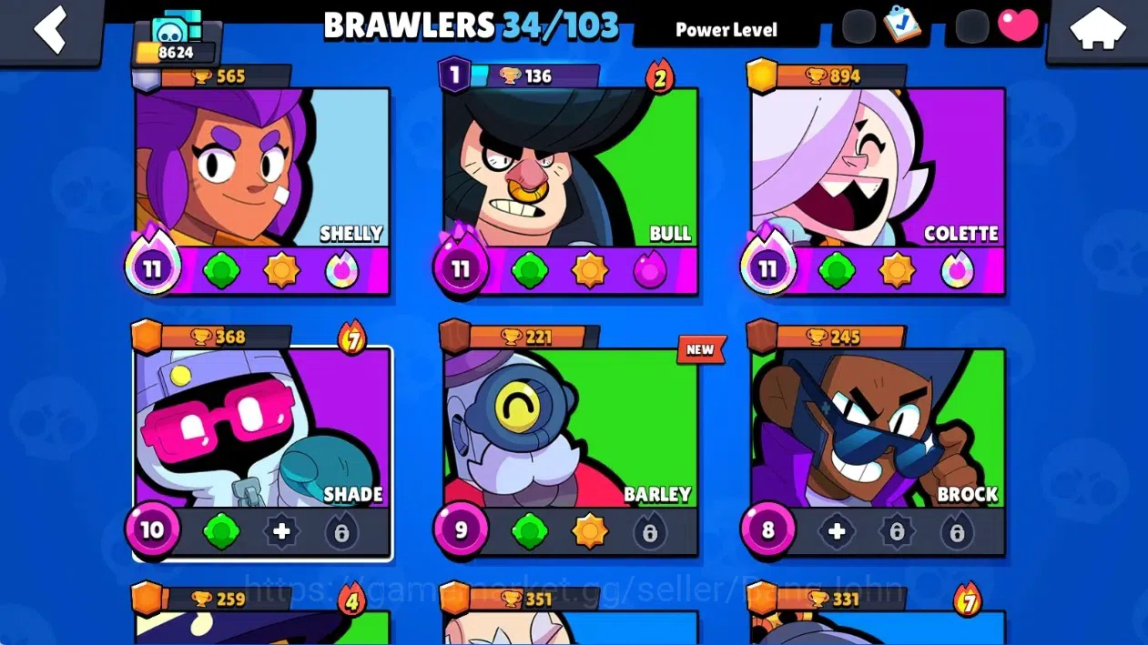 Brawl Stars Accounts Global|8624 Thropy|34 Brawlers-3 Max Lvl+Hyperchar image 5