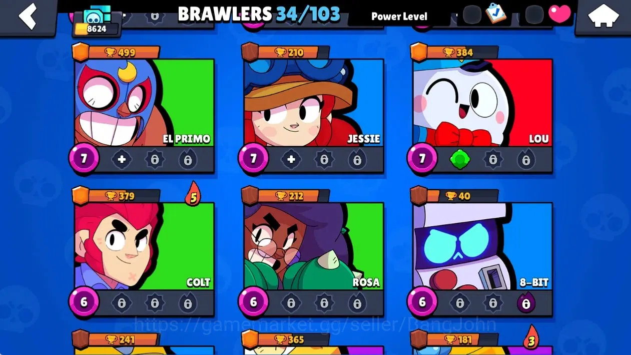 Brawl Stars Accounts Global|8624 Thropy|34 Brawlers-3 Max Lvl+Hyperchar image 7