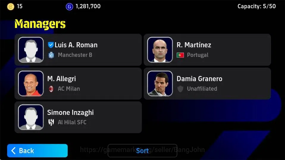 eFootball Accounts Legends & Iconic Players Mobile|PW 3104|Fabio Cannavaro Epic,Joan Garcia ShowT|2026|Check SS EFB2186B 2