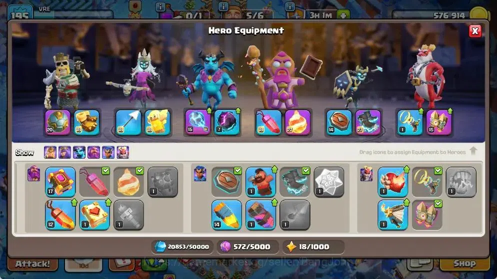 Clash of Clans Accounts Global |TH 16-BH 10|LVL 236|AQ 92 ,MP 60 ,GW 70 ,R image 10
